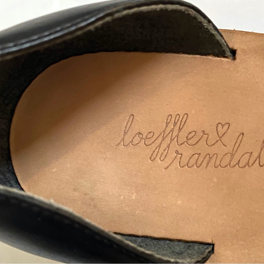 Loeffler Randall tan black spot leopard print calf hair sawyer flats sandals - Picture 8 of 9